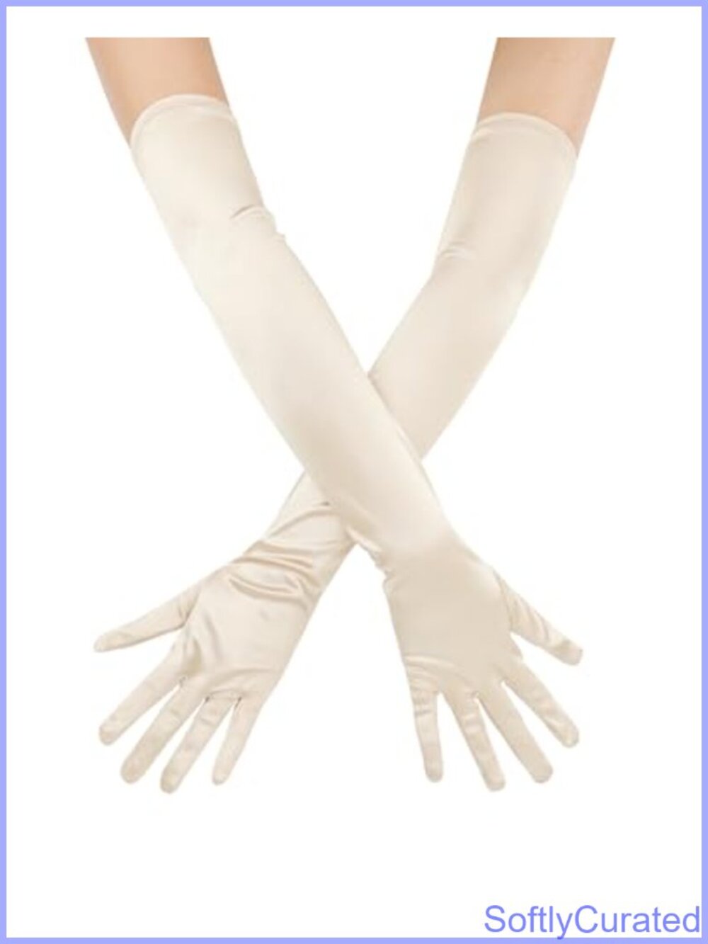 Satin Opera Gloves Elbow Length Stretch Bridal Evening